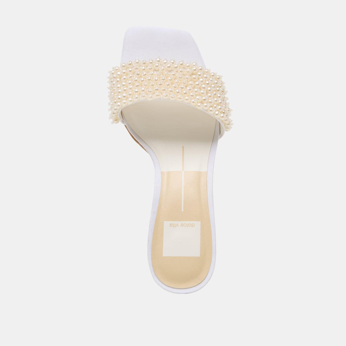 Rexa Pearl Off White Satin Heels | Dolce Vita