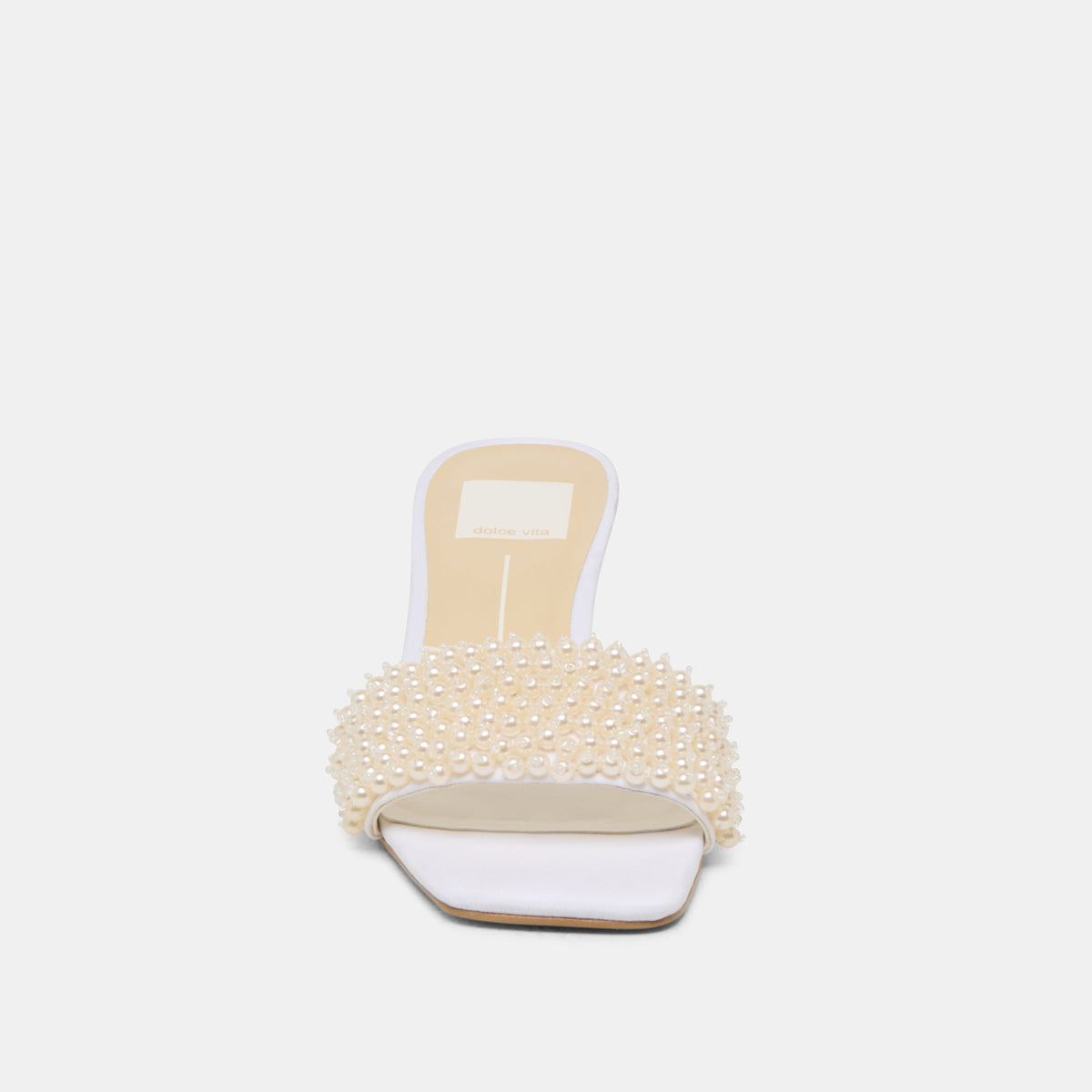 Rexa Pearl Off White Satin Heels | Dolce Vita