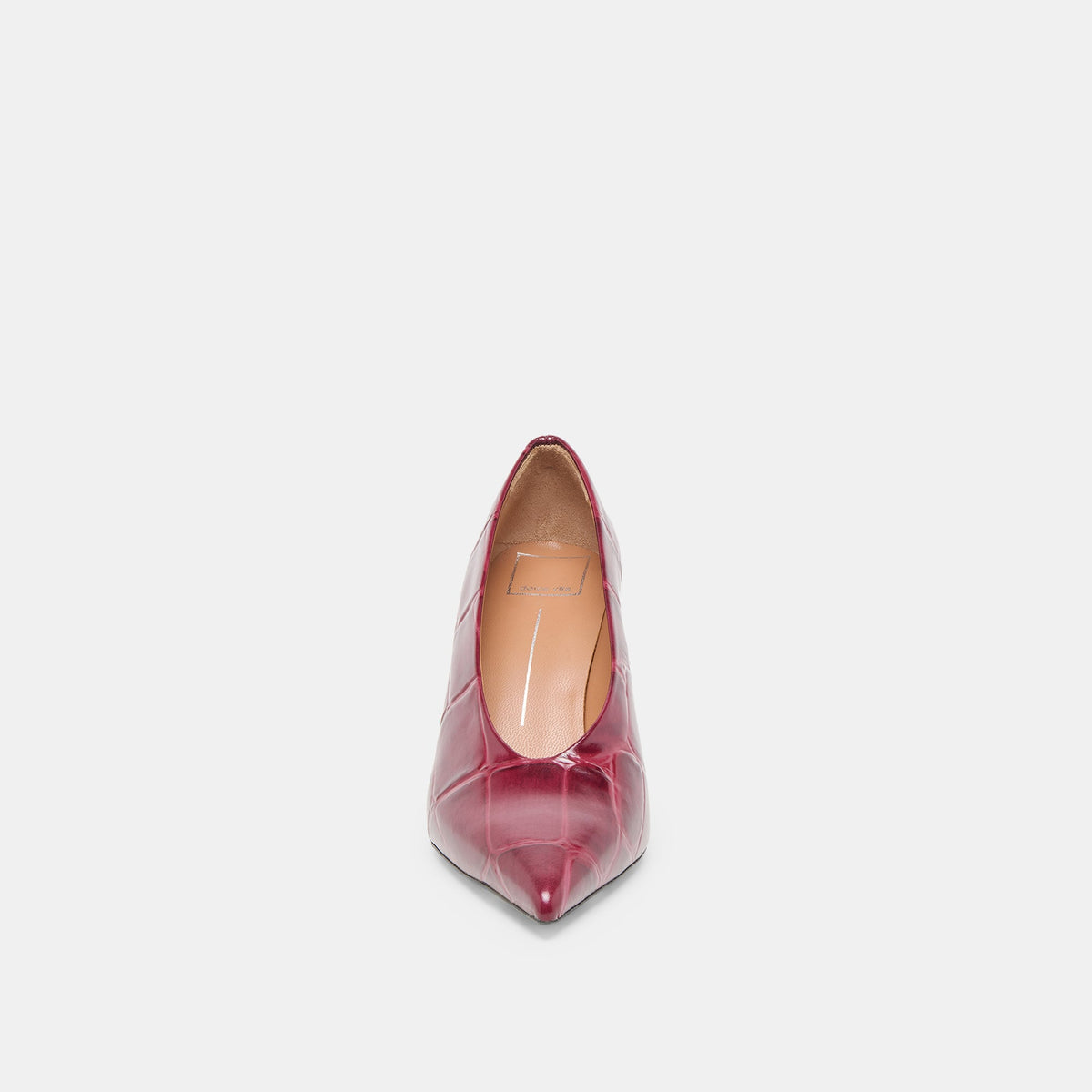 Midge Burgundy Croco Embossed Leather Heels | Dolce Vita