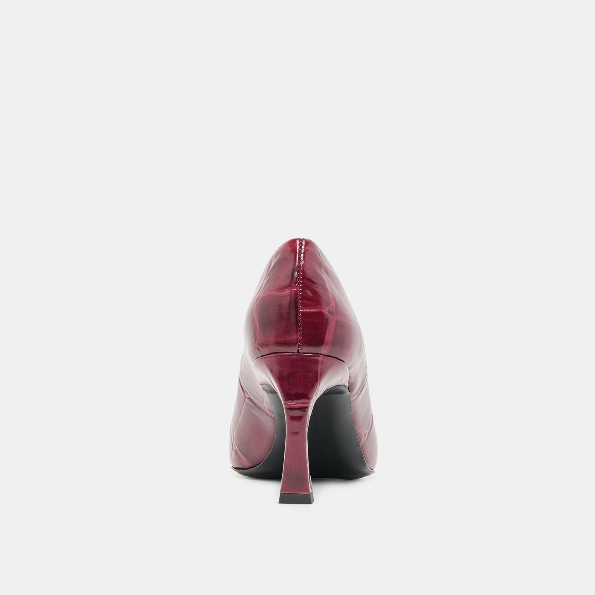 Midge Burgundy Croco Embossed Leather Heels | Dolce Vita