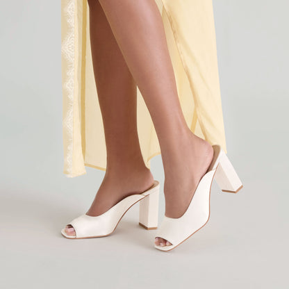Sabela Off White Satin Heels | Dolce Vita
