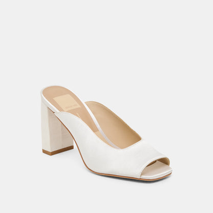 Sabela Off White Satin Heels | Dolce Vita