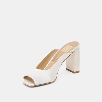 Sabela Off White Satin Heels | Dolce Vita