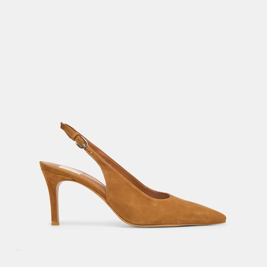 Elasi Brown Nubuck Heels | Dolce Vita