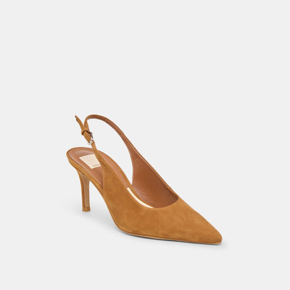 Elasi Brown Nubuck Heels | Dolce Vita