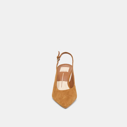 Elasi Brown Nubuck Heels | Dolce Vita