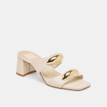 Barnet Bone Leather Heels | Dolce Vita