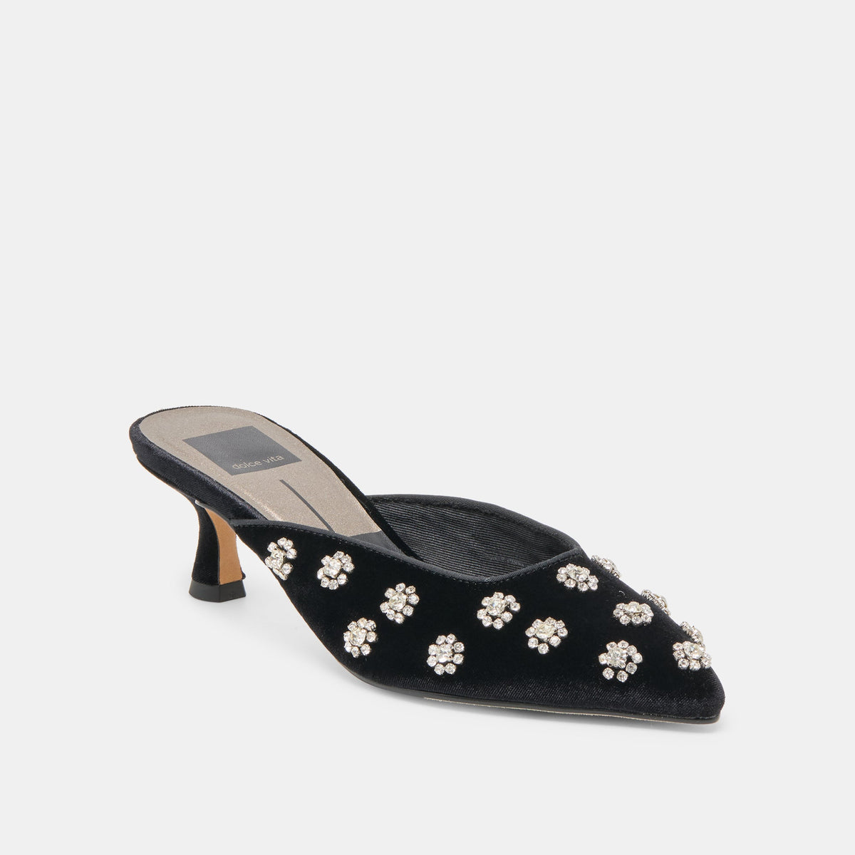 Clara Nero Velvet Heels | Dolce Vita