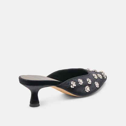 Clara Nero Velvet Heels | Dolce Vita