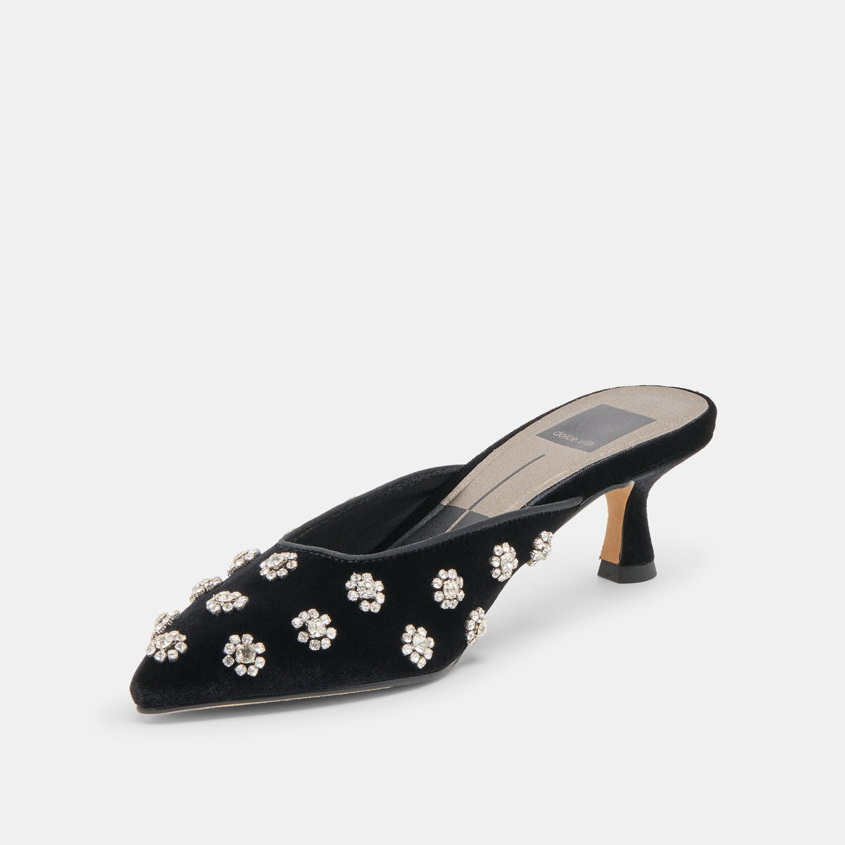 Clara Nero Velvet Heels | Dolce Vita