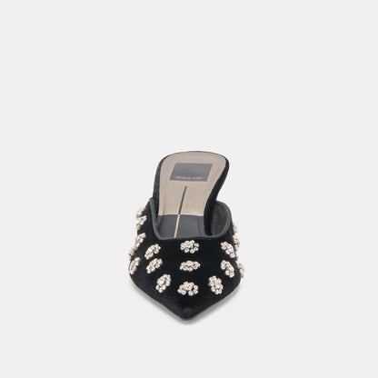 Clara Nero Velvet Heels | Dolce Vita