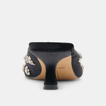 Clara Nero Velvet Heels | Dolce Vita