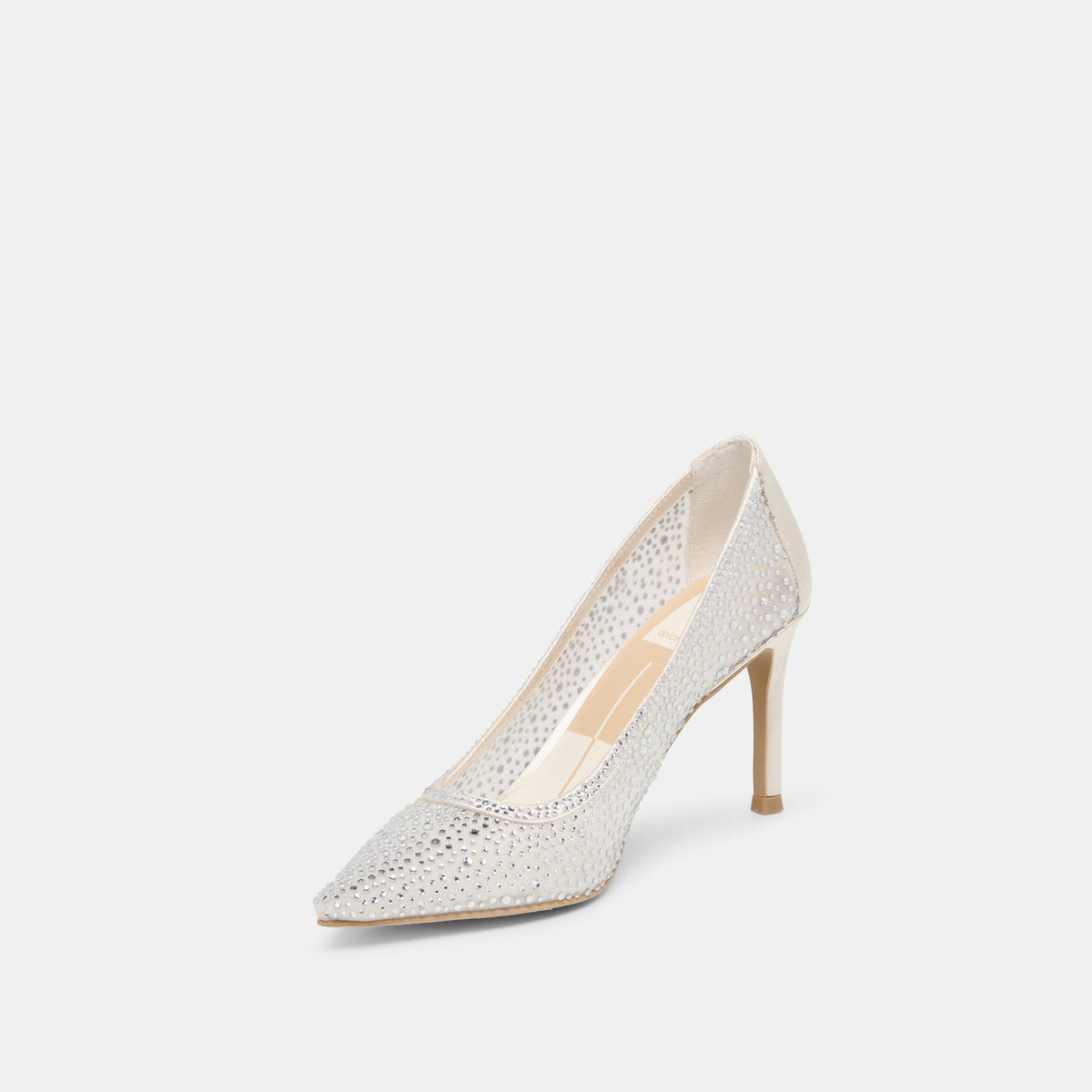 Kashe Crystal White Mesh Heels | Dolce Vita