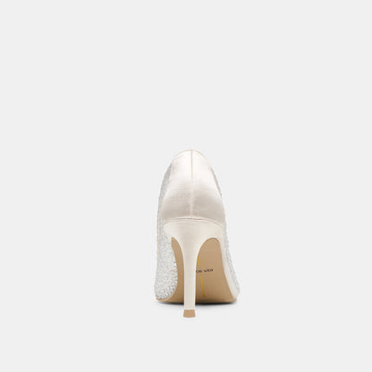Kashe Crystal White Mesh Heels | Dolce Vita