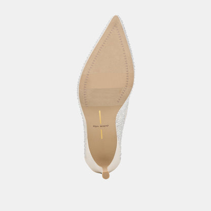 Kashe Crystal White Mesh Heels | Dolce Vita