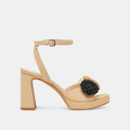 OLIVEA HEELS BLACK NATURAL RAFFIA
 – Dolce Vita | Dolce Vita