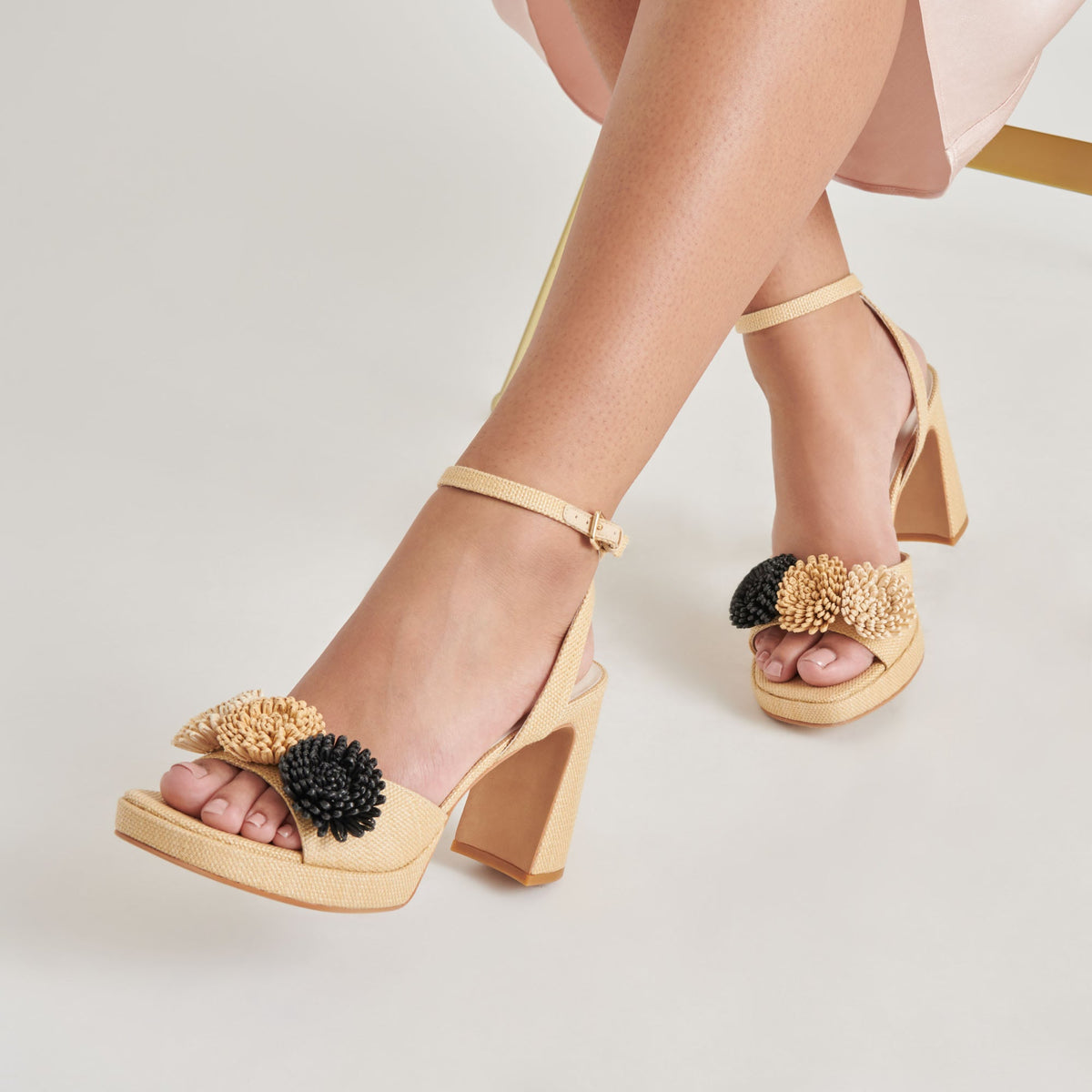 OLIVEA HEELS BLACK NATURAL RAFFIA
 – Dolce Vita | Dolce Vita