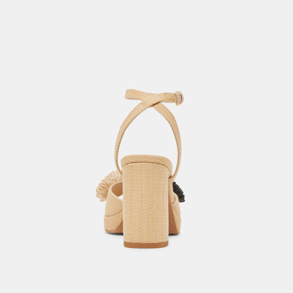 OLIVEA HEELS BLACK NATURAL RAFFIA
 – Dolce Vita | Dolce Vita