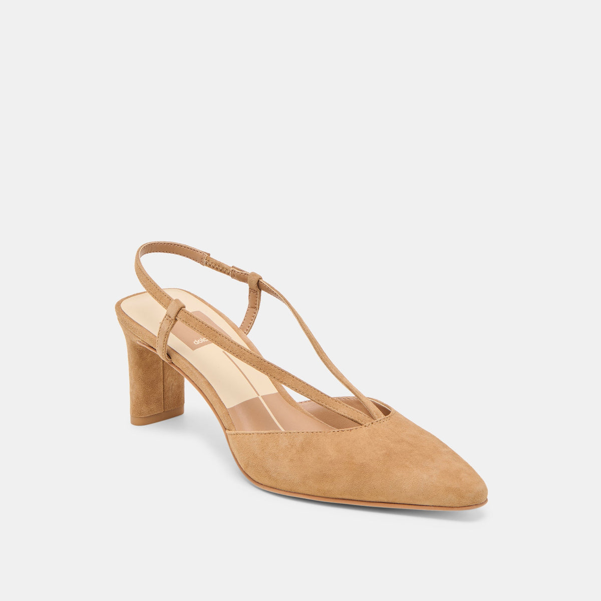 Ginay Lt Brown Suede Heels | Dolce Vita