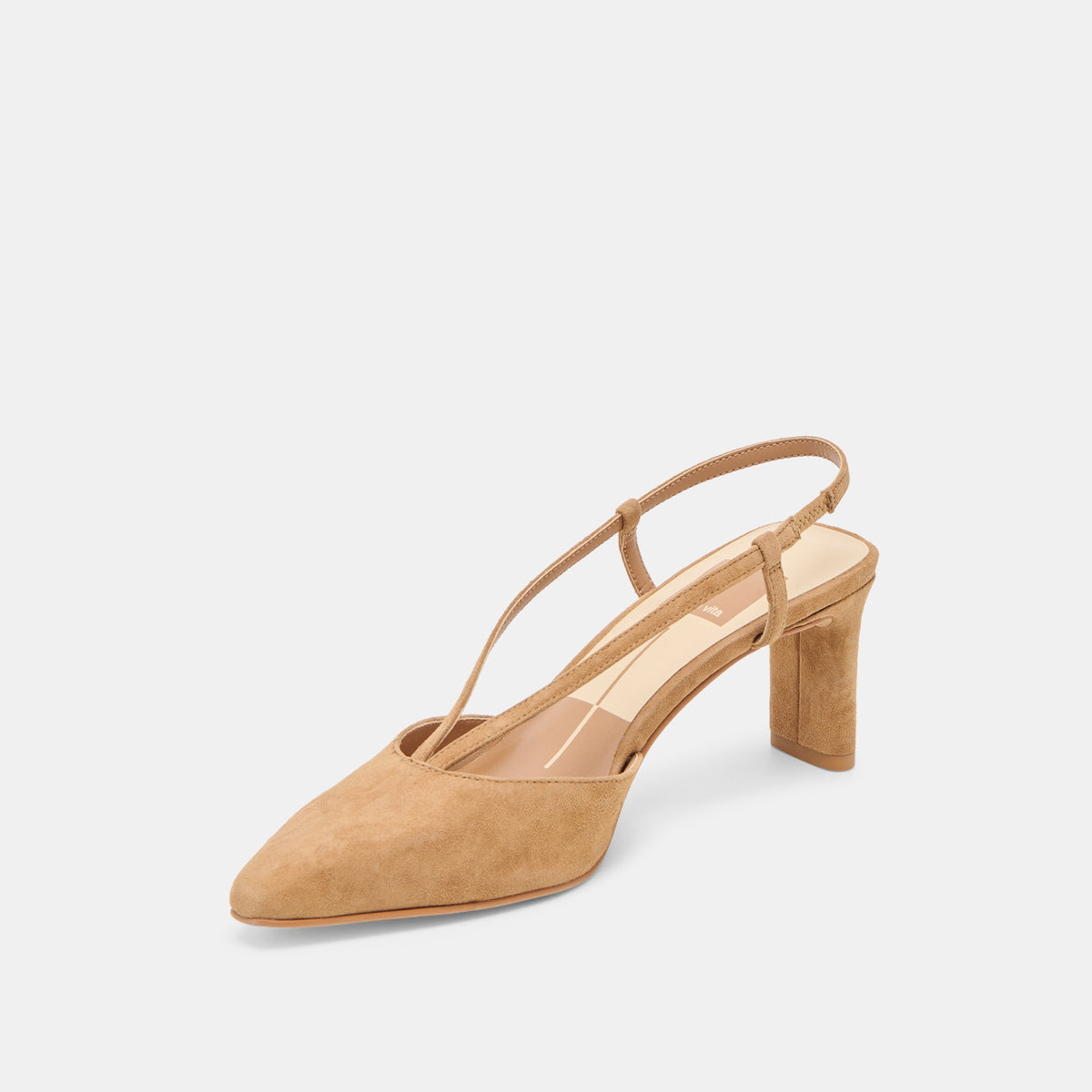 Ginay Lt Brown Suede Heels | Dolce Vita