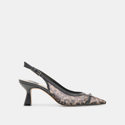 Lorine Leopard Mesh Heels | Dolce Vita