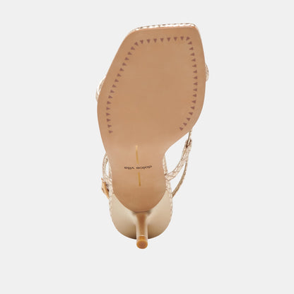 LAURY HEELS CHAMPAGNE EMBOSSED LEATHER
 – Dolce Vita | Dolce Vita