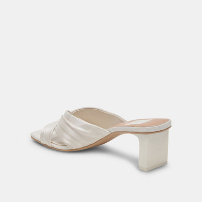 CARLAN HEELS OFF WHITE SILK
 – Dolce Vita | Dolce Vita