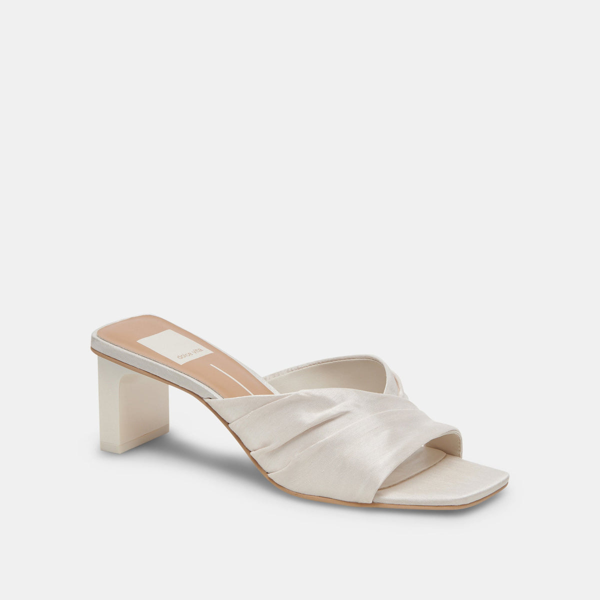 CARLAN HEELS OFF WHITE SILK
 – Dolce Vita | Dolce Vita