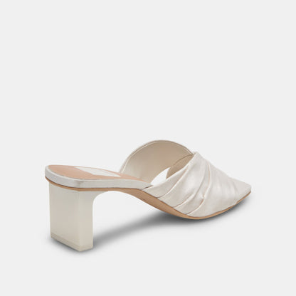 CARLAN HEELS OFF WHITE SILK
 – Dolce Vita | Dolce Vita