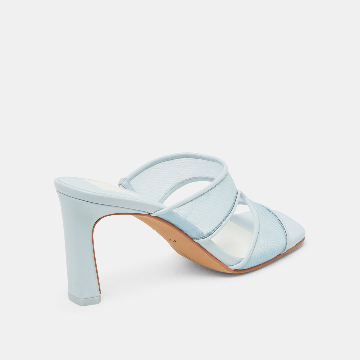 Gitel Wide Ice Blue Mesh Heels | Dolce Vita