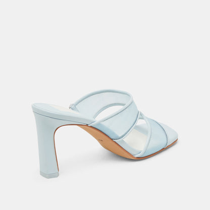 Gitel Wide Ice Blue Mesh Heels | Dolce Vita