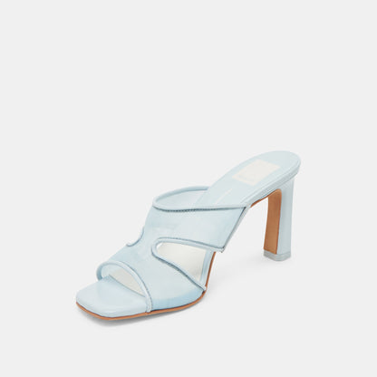 Gitel Wide Ice Blue Mesh Heels | Dolce Vita