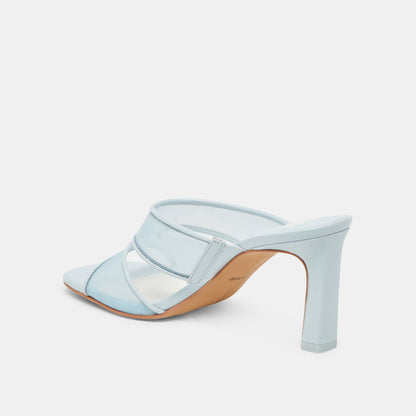 Gitel Wide Ice Blue Mesh Heels | Dolce Vita