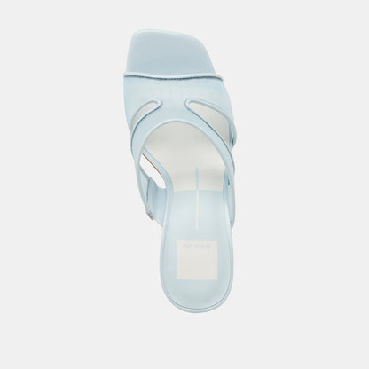 Gitel Wide Ice Blue Mesh Heels | Dolce Vita