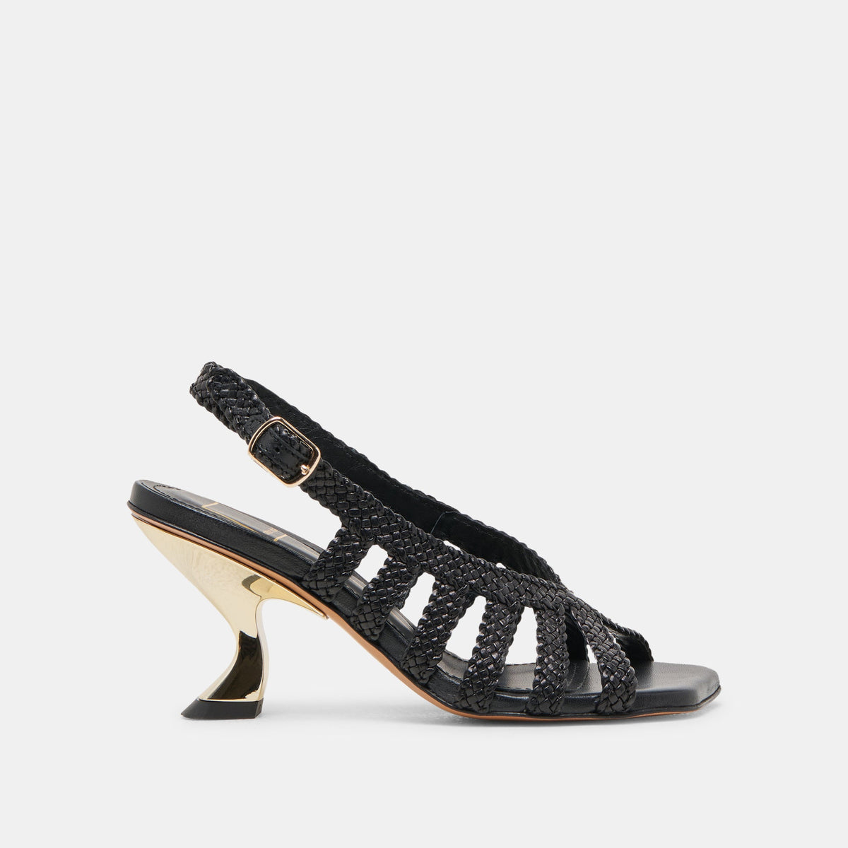 SICILY HEELS BLACK WOVEN LEATHER
 – Dolce Vita | Dolce Vita
