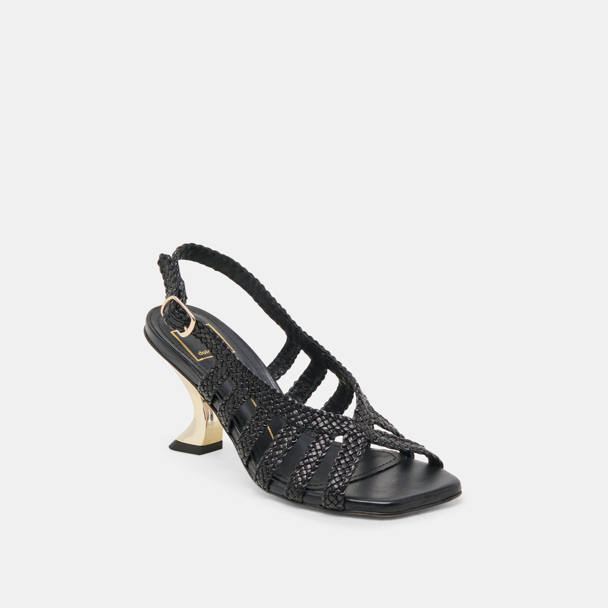 SICILY HEELS BLACK WOVEN LEATHER
 – Dolce Vita | Dolce Vita