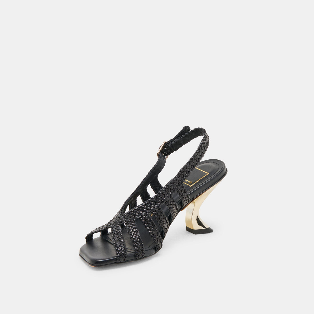 SICILY HEELS BLACK WOVEN LEATHER
 – Dolce Vita | Dolce Vita