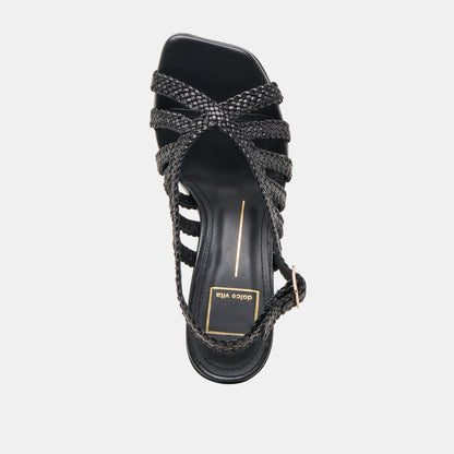 SICILY HEELS BLACK WOVEN LEATHER
 – Dolce Vita | Dolce Vita