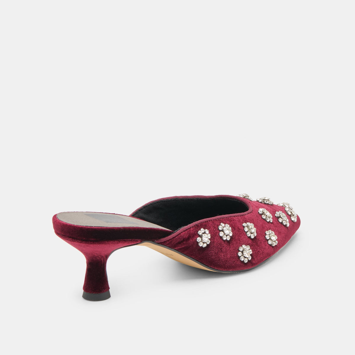 Clara Bordeaux Velvet Heels | Dolce Vita