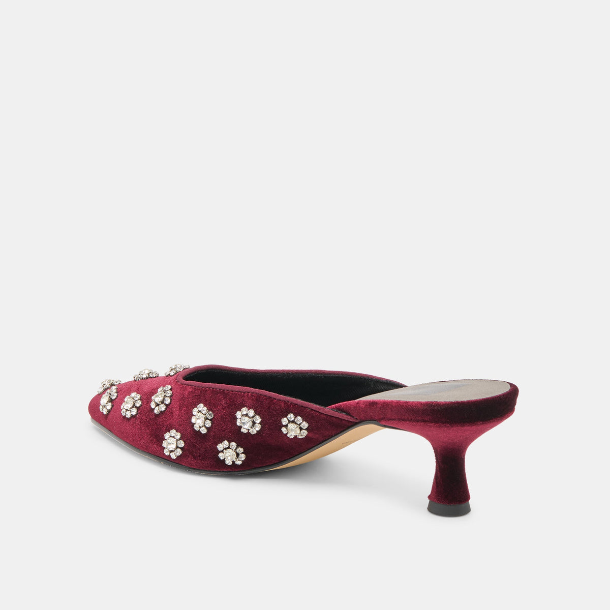 Clara Bordeaux Velvet Heels | Dolce Vita
