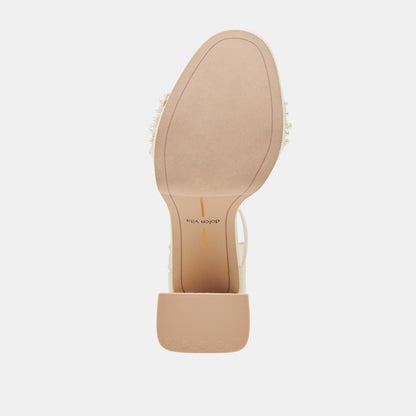 PELTIN PEARL HEELS VANILLA WOVEN RAFFIA
 – Dolce Vita | Dolce Vita