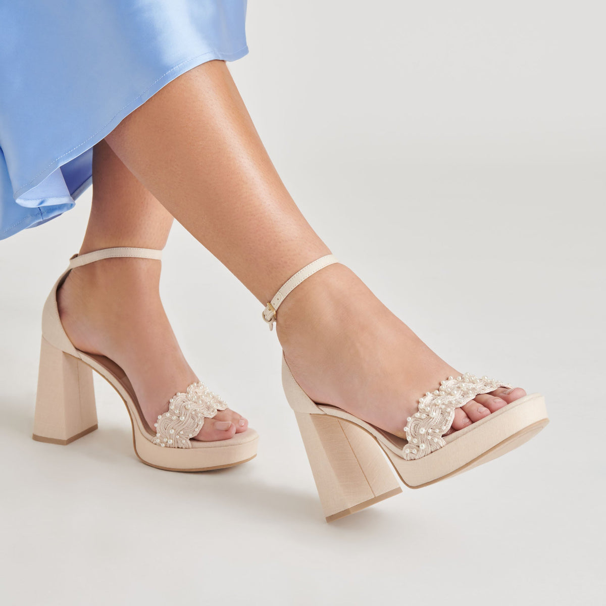 PELTIN PEARL HEELS VANILLA WOVEN RAFFIA
 – Dolce Vita | Dolce Vita