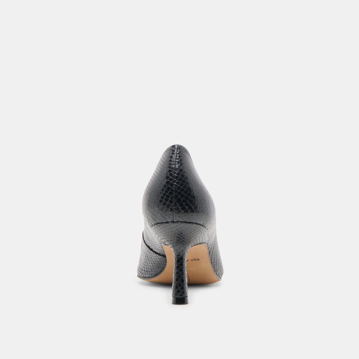 Briona Onyx Embossed Leather Heels | Dolce Vita