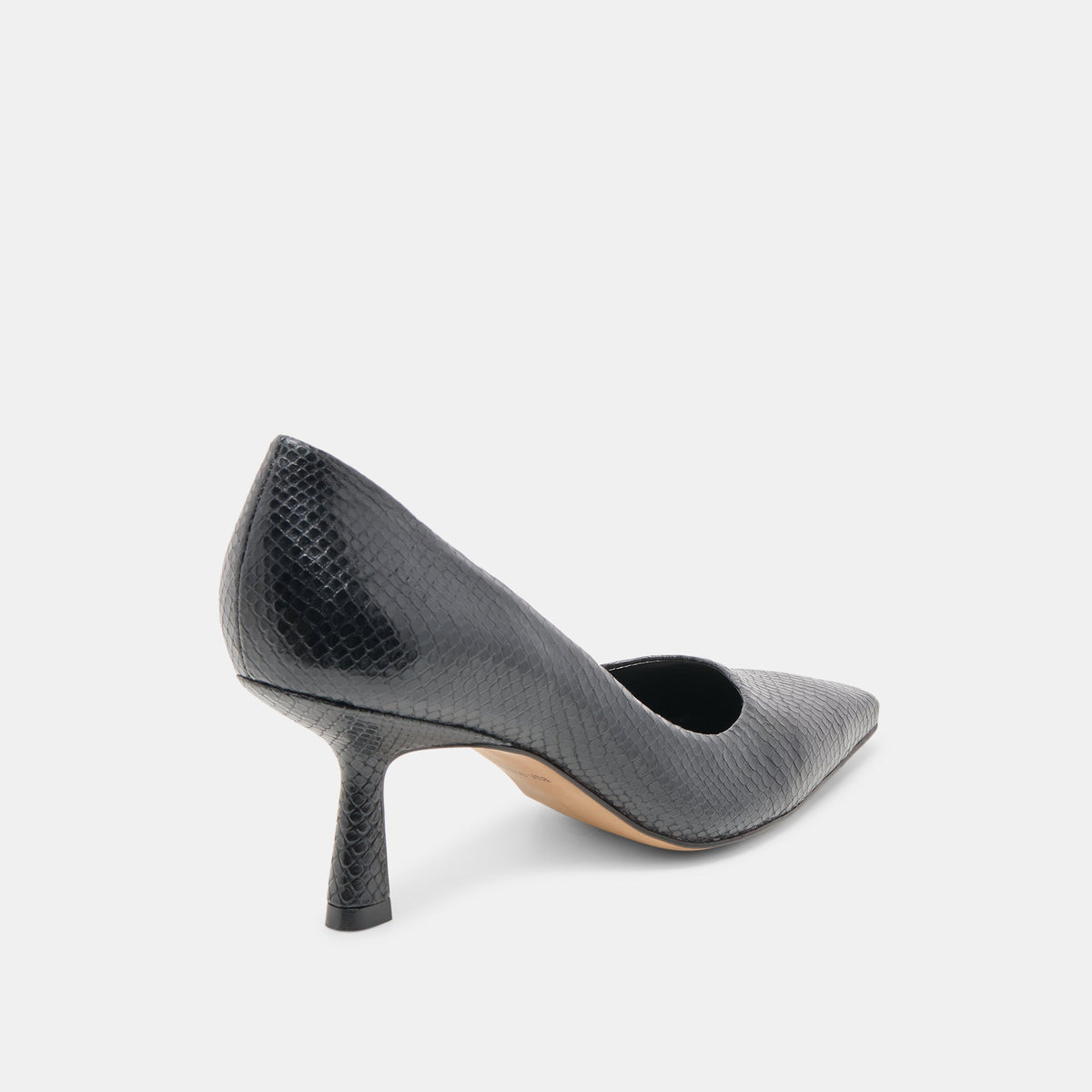 Briona Onyx Embossed Leather Heels | Dolce Vita