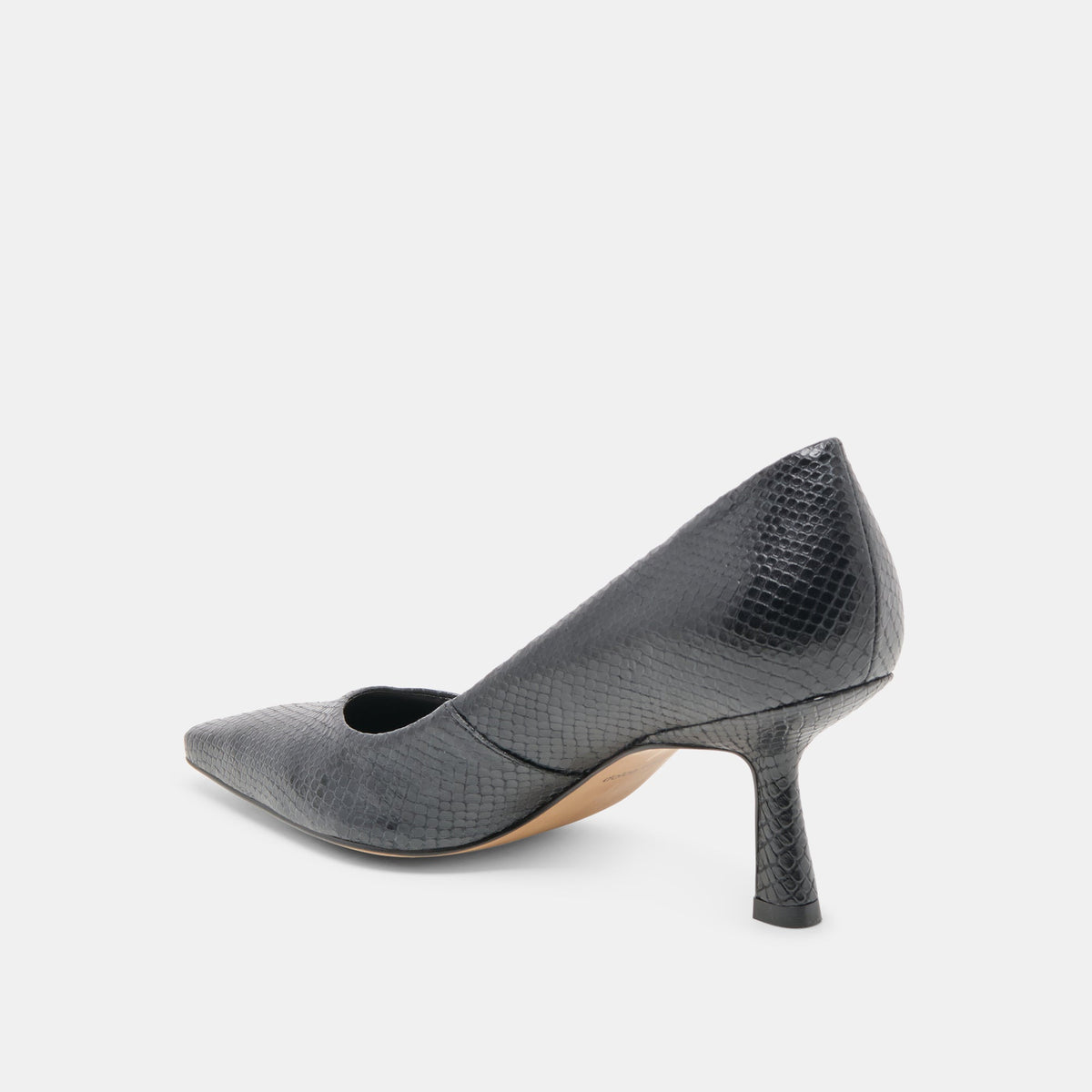 Briona Onyx Embossed Leather Heels | Dolce Vita