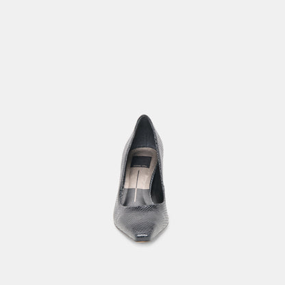 Briona Onyx Embossed Leather Heels | Dolce Vita