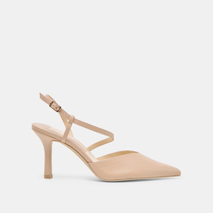 Kamra Beige Leather Heels | Dolce Vita