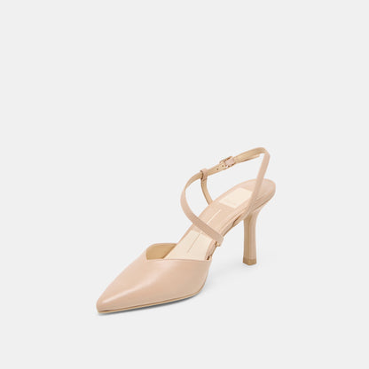 Kamra Beige Leather Heels | Dolce Vita
