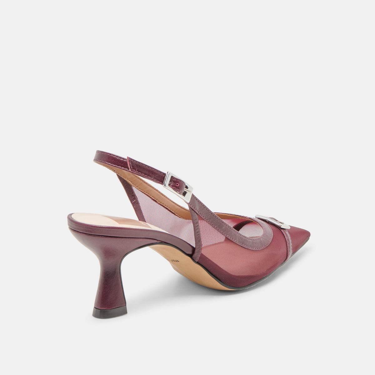 Lorine Burgundy Mesh Heels | Dolce Vita