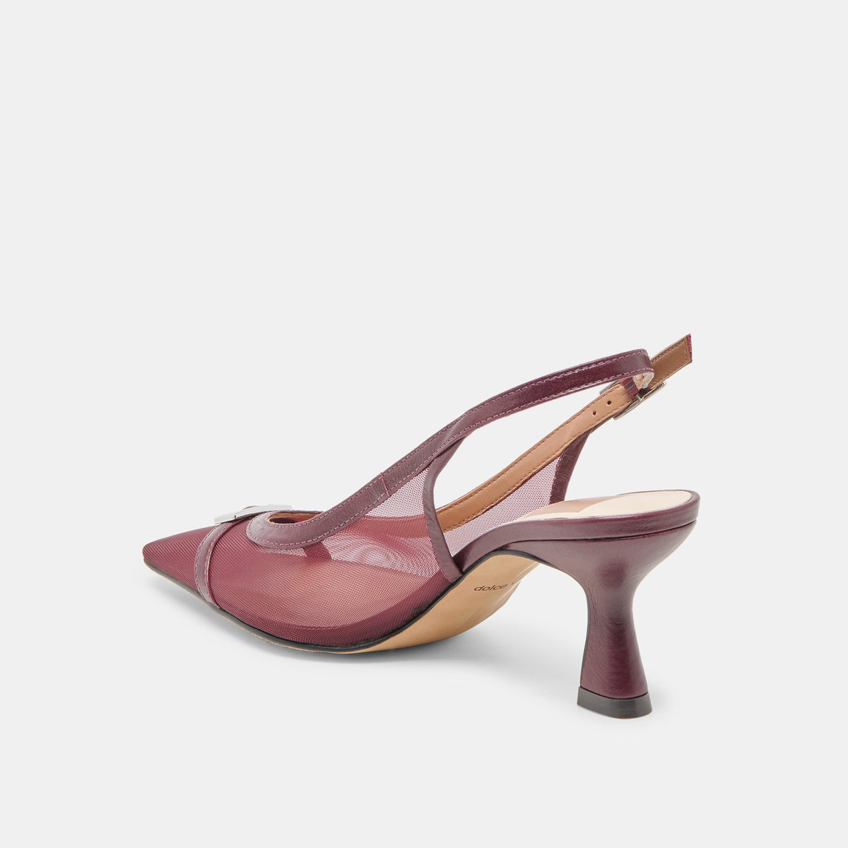 Lorine Burgundy Mesh Heels | Dolce Vita
